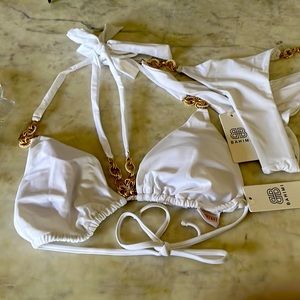 Brand new white Bikini from Bahimi Bikini Top is Size XL  bottom is size S